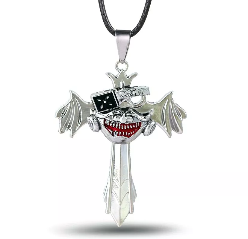 Colar Tokyo Ghoul Pendant Necklace  Wings  can Rotatable Pendant Necklace