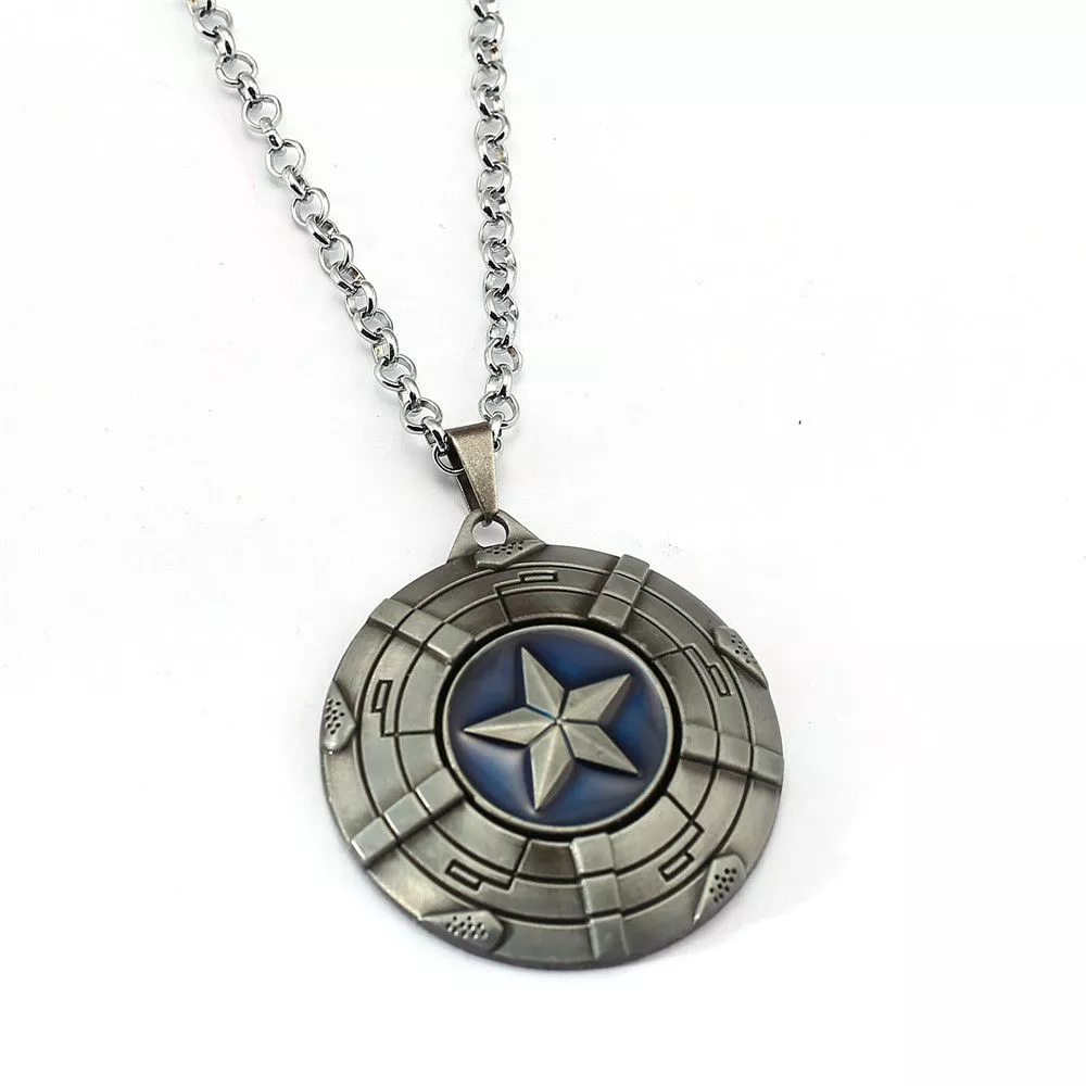 colar vingadores marvel capitao america escudo prata Colar Star Wars Último Jedi C3-PO