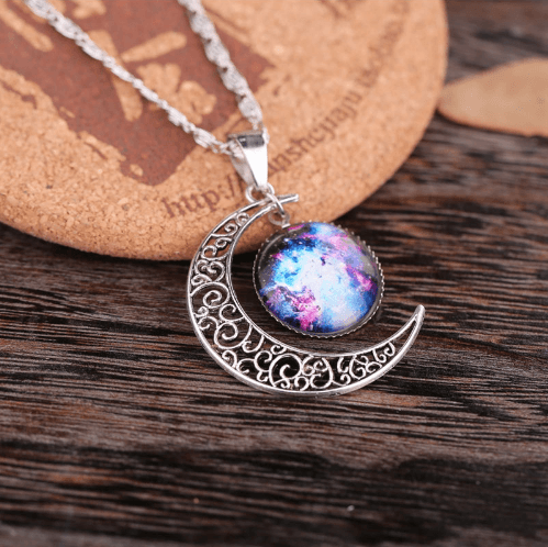 Colar World of Warcraft #03 Estrela Lua Wicca Vintage
