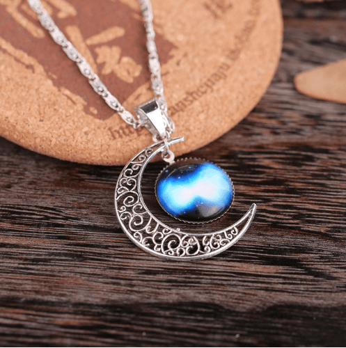 Colar World of Warcraft #04 Estrela Lua Wicca Vintage