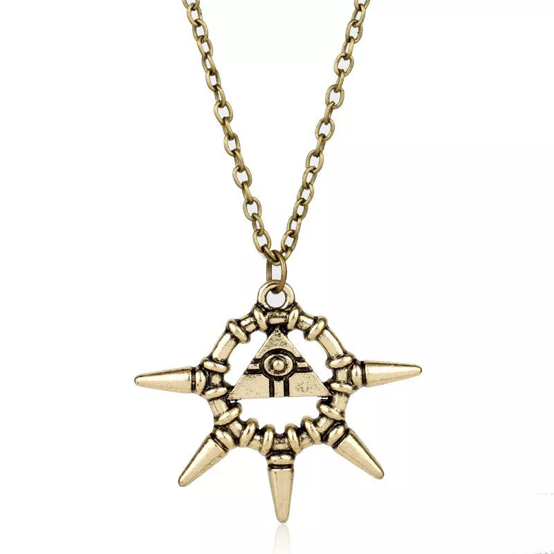 Colar Yu-Gi-Oh Pyramid Egyptian Eye Of Horus Anime Millenium Dourado