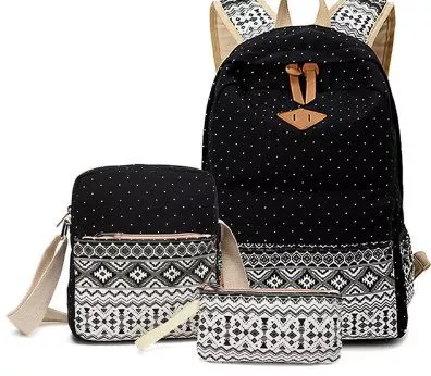Conjunto Mochila Pasta Bolsa Vintage