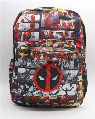 Conjunto Mochila Super Heróis Quadrinhos HQ Deadpool 4