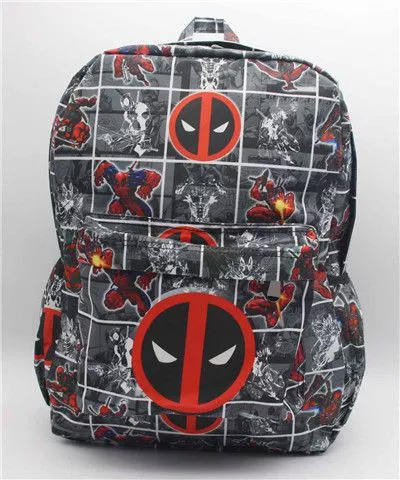 Conjunto Mochila Super Heróis Quadrinhos HQ Deadpool