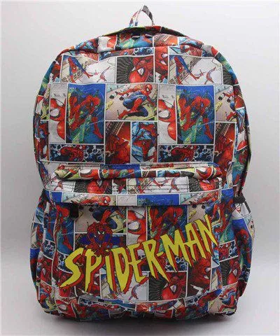 conjunto mochila super herois quadrinhos hq spider man Mochila Infantil Pinguim Azul