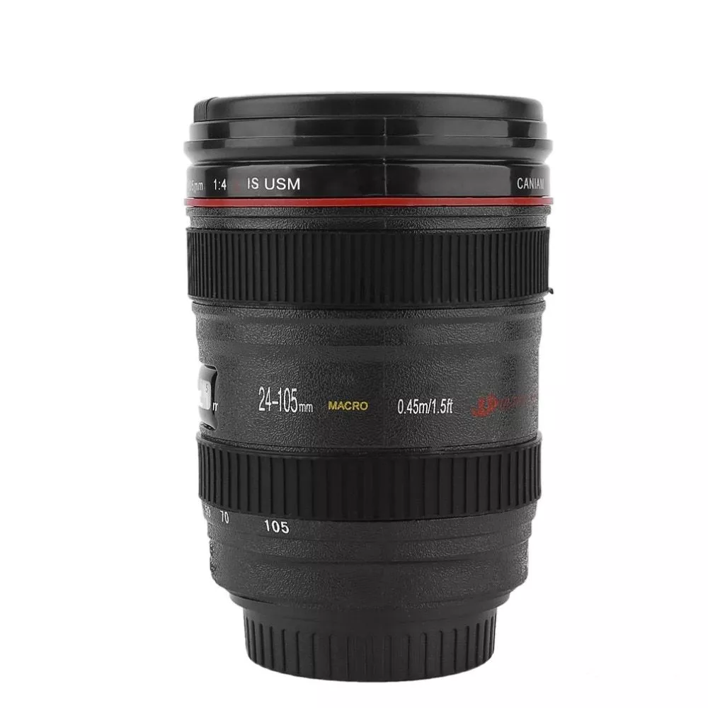 Copo Lente Câmera Fotógrafos abs viagem canecas de café xícara de chá água café lente da câmera copo com tampa presente quente drinkware