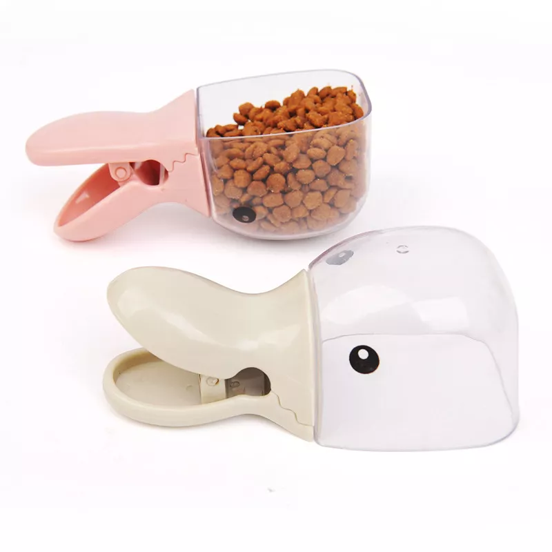 cute pet food spoon measuring cup multifunction food bag sealing clip pet cat dog food Pelúcia Pokemon bagon 10