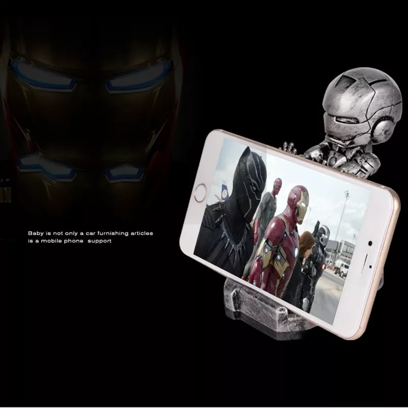 Dock Celular Homem de Ferro Iron Man Marvel Prata