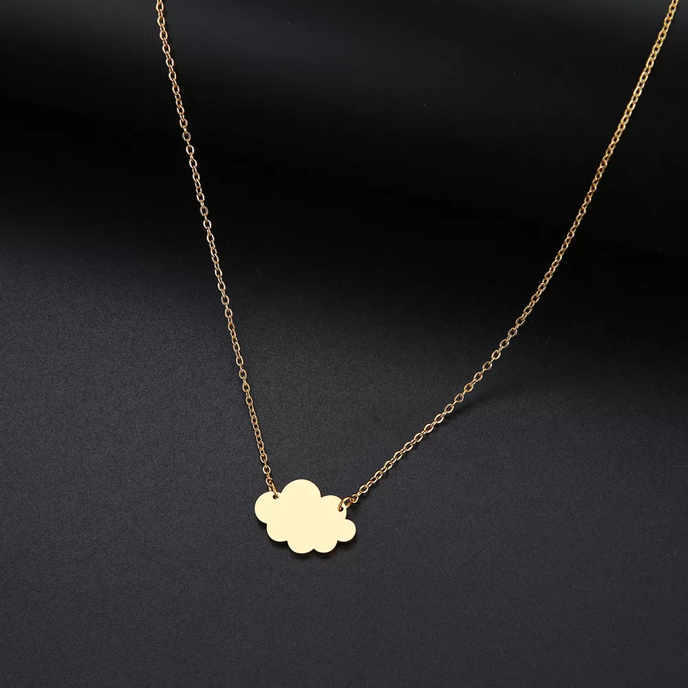 dotifi for women new simple sequin cloud necklaces lightning pendant DOTIFI For Women New Simple Sequin Cloud Necklaces Lightning Pendant Stainless Steel Necklace Gift T95-T98