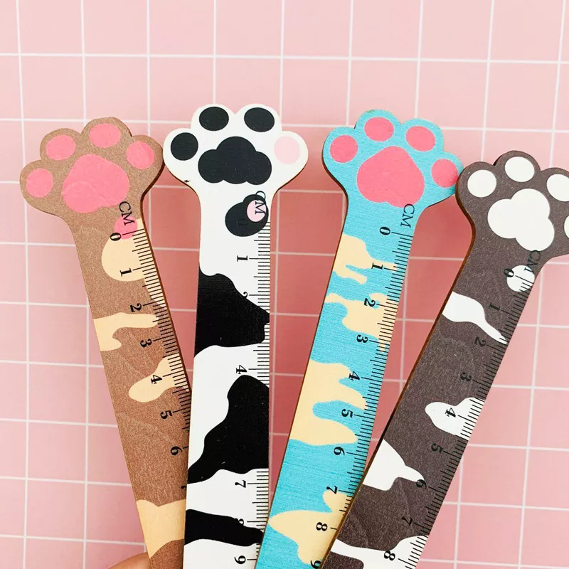 ellen brook1 pcs kawaii gato simples garra woolden regua ferramenta de medicao Óculos Anime toilet-bound hanako kun tsuchigomori cosplay óculos de meia armação óculos de metal não-lente molduras