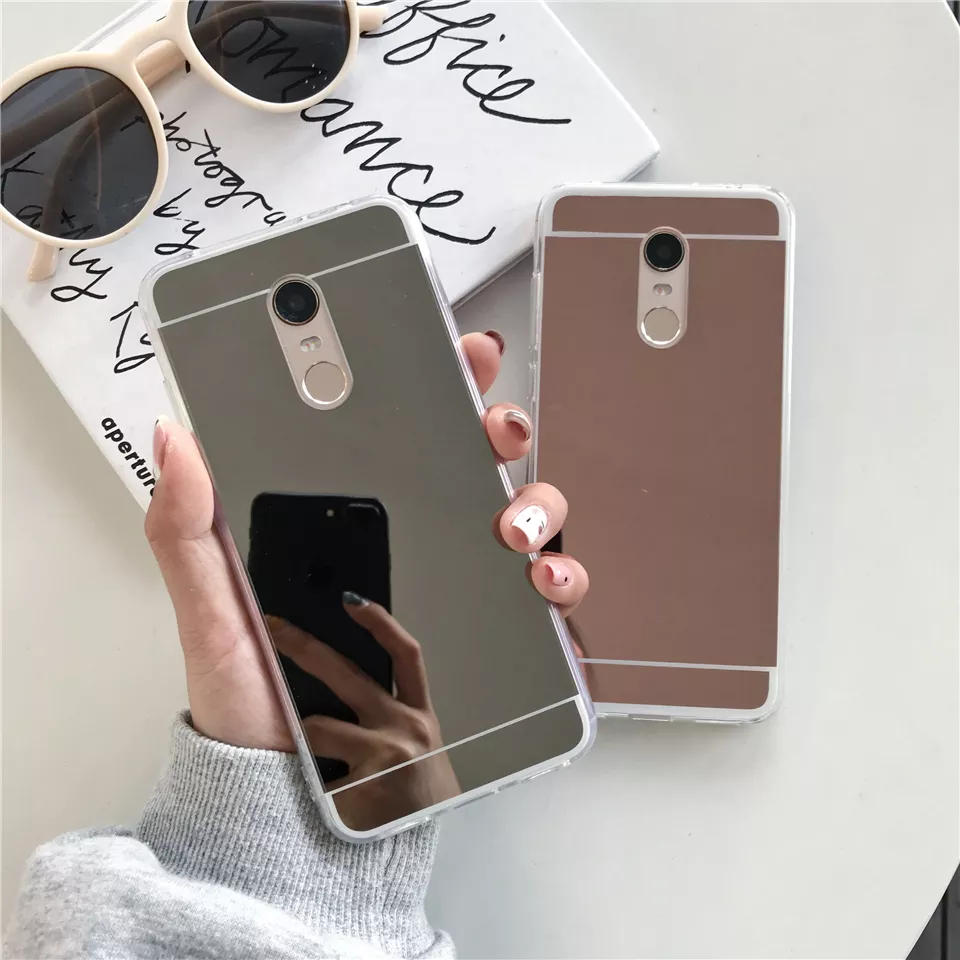 espelho tpu silicone estojo para xiaomi redmi 5 plus 4a 6a 4x nota 3 4 6 pro Capinha celular case Anti queda caso do telefone na para xiaomi poco f2 x2 m2 pro caso redmi 9 9a 9c 8 8a nota 7 8 9 à prova de choque transparente capa de silicone