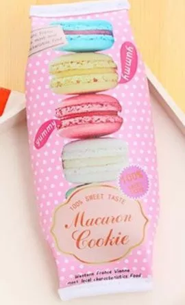 Estojo Bolsa Porta Lápis Escolar Macaron Cookies