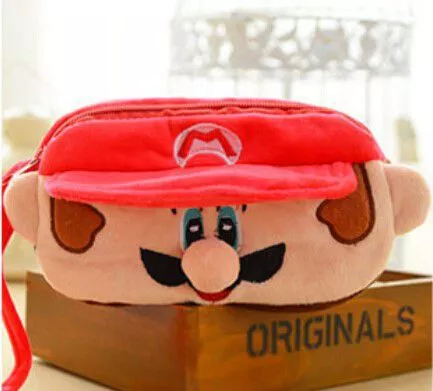 estojo bolsa porta lapis escolar nintendo super mario bros. mario Carteira Jogo Super Mario Bros 9cm