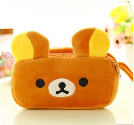 Estojo Bolsa Porta Lápis Escolar Rilakkuma Urso Marrom