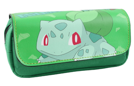 estojo porta lapis anime pokemon bulbasaur Mochila Pasta Bolsa Vamp Ossos Caixão