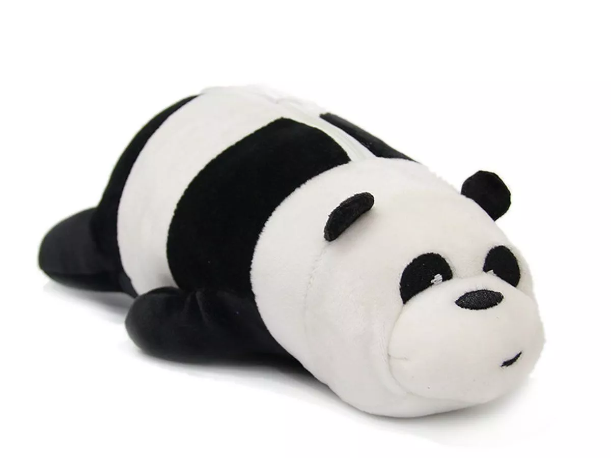 estojo urso panda pelucia 30cm Touca Urso Marrom Grizz