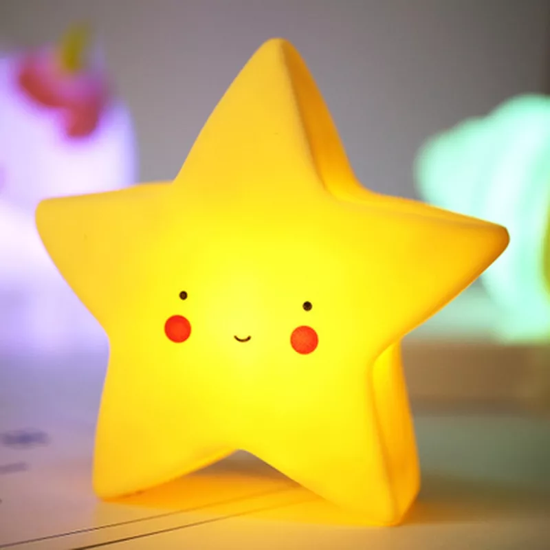 Estrela lua nuvem led noite lâmpada do bebê das crianças quarto decoração cama led brinquedo quarto decoração forma luz do bebê brinquedos presentes