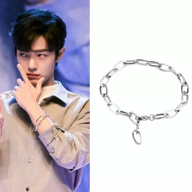 Estrela pulseira minimalista nicho única corrente pulseira selvagem homens e mulheres amantes pulseira atacado de aço inoxidável mãos