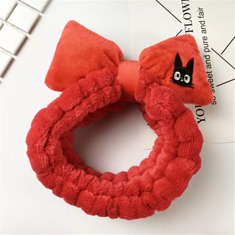 faixa cabelo kikis delivery service ghibli tiara bordado catoon gato macio Moda copo de garrafa de água de vidro com tampa da coroa capa do corpo resistente ao calor nova chegada