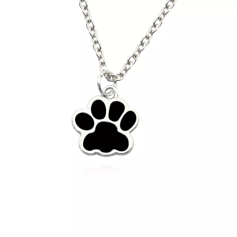 fashion-enamel-dog-claw-paw-pendant-choker-necklaces-animal-cat-footprint