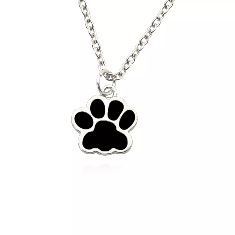 Fashion Enamel Dog Claw Paw Pendant Choker Necklaces Animal Cat Footprint Necklaces Pendants Colar Feminino Dropshipping