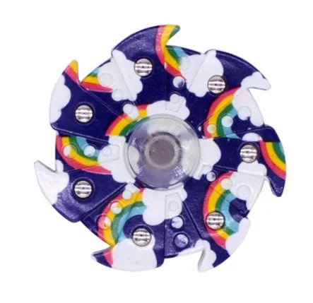 fidget hand spinner colorido arco Iris Meia Unicórnio Arco Íris #04