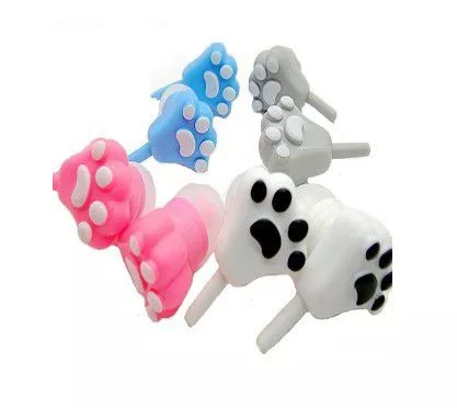 Fone de Ouvido Earphone Intraauricular Pata de Gato Gatinho Gatinha Várias Cores 3.5mm