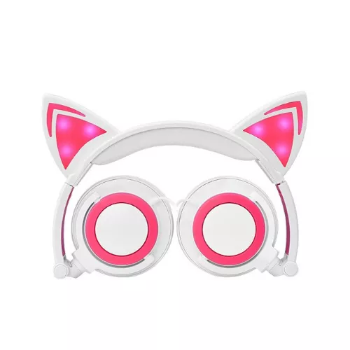 fone de ouvido gato orelha com luz led rosa 124 Pérola colar fone de ouvido in-ear rosa strass colar jóias contas fones de ouvido com microfone para samsung xiaomi brithday meninas presentes