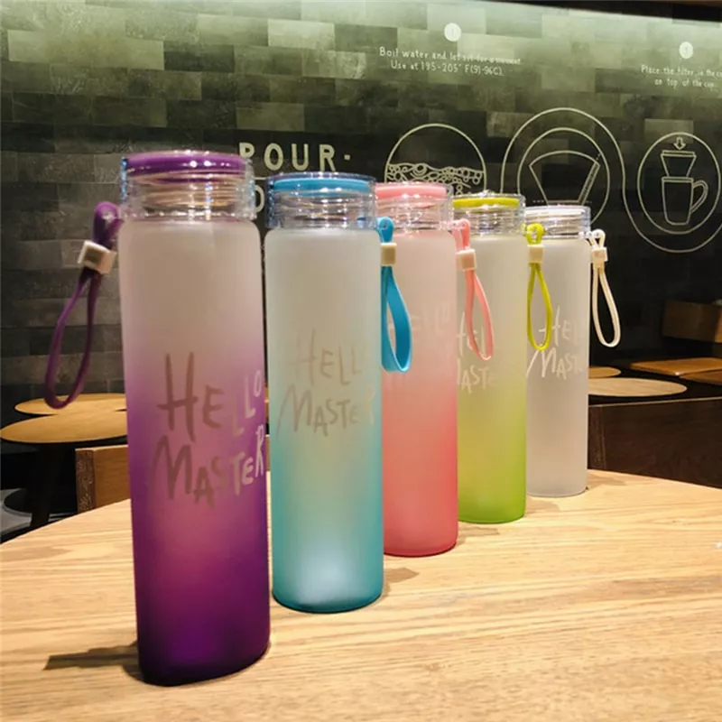 Garrafa de água 500 ml plástico drinkware ao ar livre esporte escola à prova de vazamento selo gourde escalada tour garrafas de água minha garrafa