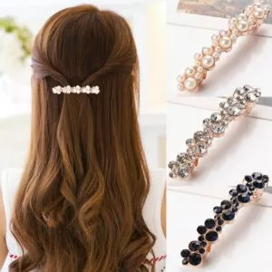 grampos de cabelo venda quente 5 cores coreano cristal perola mulheres Colar borboleta novo design de moda lindo borboleta colar doce 12 cores transparente corrente de cristal para mulheres meninas festa jóias presente