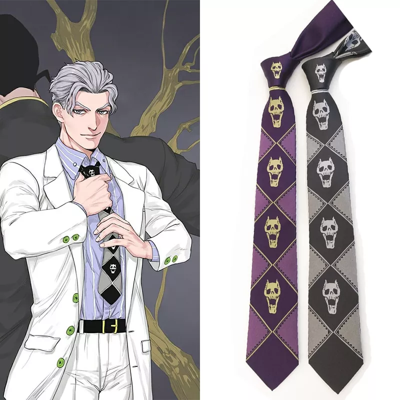 gravata jojo bizarre adventure killer queen kira yoshikage skull neck tie gravata Pijama Adulto kigurumi diabo onesies flanela bonito animal pijamas define crianças inverno demônio nightie pijamas pijamas pijamas homewear