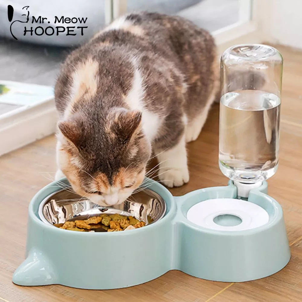 hoopet cat bowl dog water feeder bowl cat kitten drinking fountain food dish pet bowl Automatic Cat Water Fountain With LED 2.4L Electric Water Fountain Dog Cat Pet Drinker Bowl Pet Cat Drinking Fountain