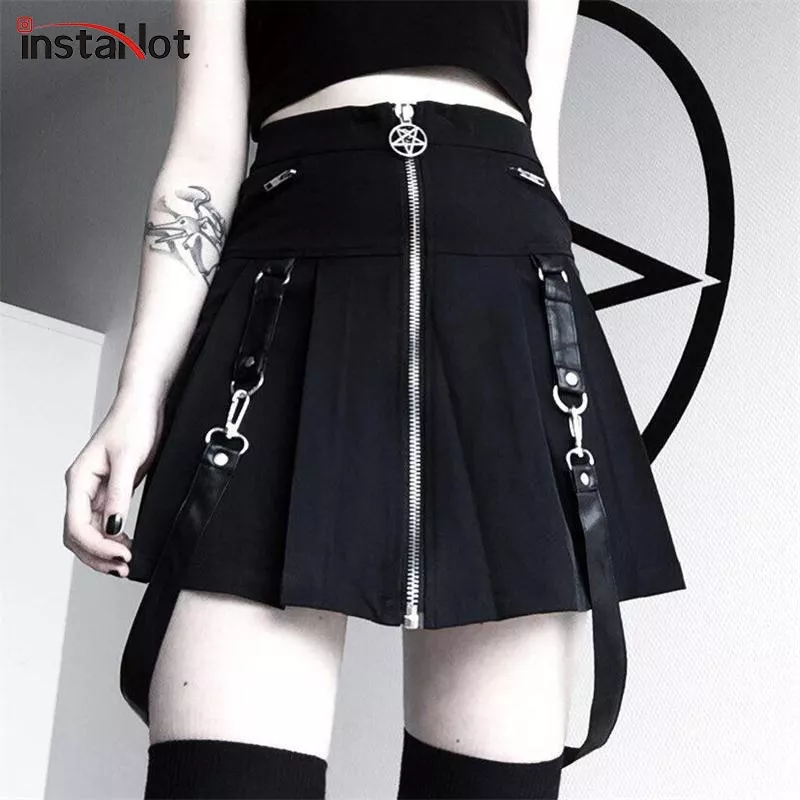 instahot halloween gotico uma linha saias feminina outono ziper plissado Jaqueta Attack on Titan Shingeki no Kyojin Verão roupas femininas anime raposa impresso cruz fita feminina lolita meninas camiseta harajuku primavera preto saia superior hoodies