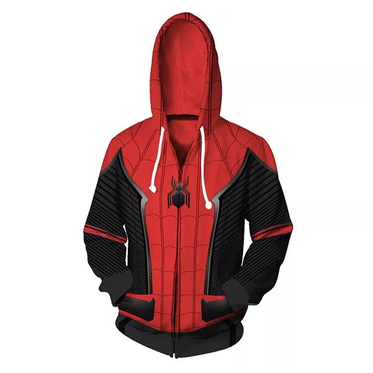 jaqueta blusa frio homem aranha ferro longe de casa uniforme spider man marvel Estojo Capitão América Marvel Avengers Vingadores Cinza Escuro