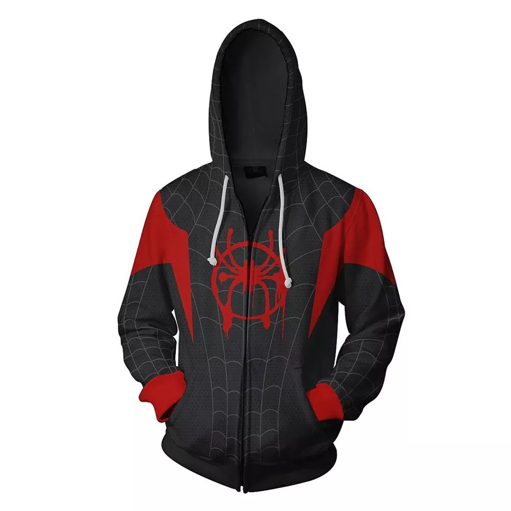 Jaqueta Blusa Frio Homem-Aranha Spider-Man Milles Morales Spiderverse Aranhaverso Moletom