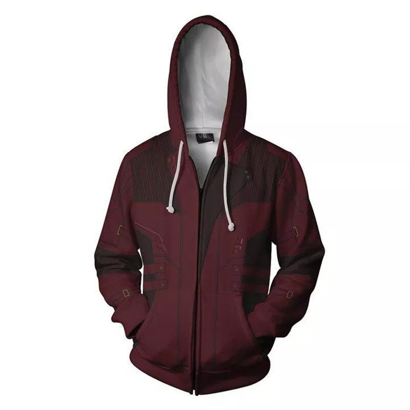 Jaqueta Blusa Frio Marvel Guardiões da Galáxia Starlord Senhor das Estrelas Peter Quill End Game Ultimato
