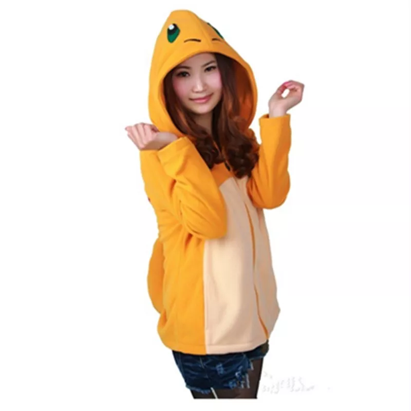 jaqueta blusa frio pokemon charmander anime moletom Colar pingente Ilhama Alpaca