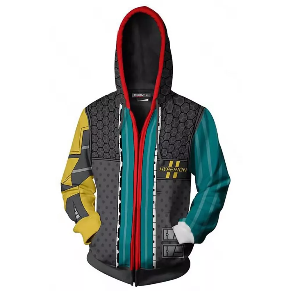 Jaqueta Borderlands hoodies trajes 3d impressão com zíper jaqueta dos homens hoodies moletom harajuku streetwear topo