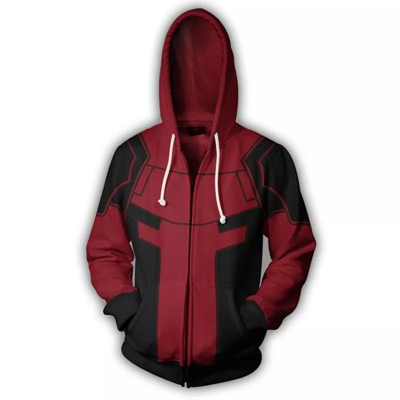 jaqueta deadpool 2018 deadpool deadpool 3d impressao hoodies ziper meninos trajes Puoupuou engrossar engraçado roupas para cães de estimação inverno quente roupas para animais de estimação hoodies moletom para pequenos cães médios filhote de cachorro bonito XS-XXL