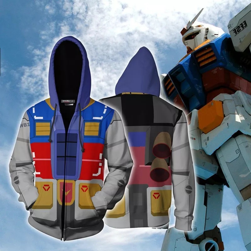 jaqueta gundam anime heroi cosplay moletom com capuz masculino camisola Roupas de cachorro de estimação, casaco de natal com capuz, grosso, quente, dos desenhos animados para cachorros pequenos