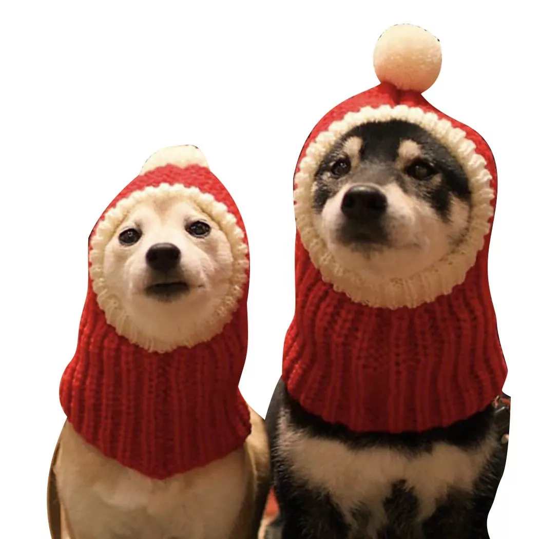 Knitted Pet Hat Warm Comfortable Lovely Dog Hats For Pets Cats Winter Warm Knitting Dog Cap Dog Beanie For Puppies Kittens