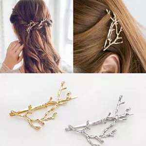 liga ramo de Arvore de prata do ouro do vintage grampos de cabelo meninas grampos Colar coréia de aço inoxidável geométrica pingente colar kpop estrela na moda camisola corrente colar nunca desaparecer jóias