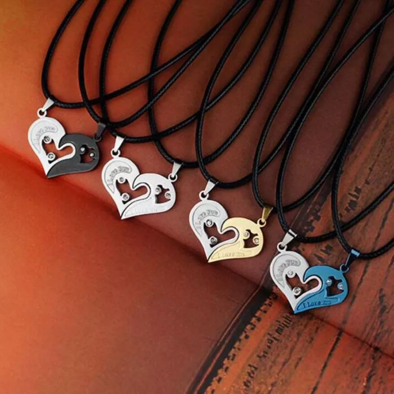 lnrrabc fashion 1 set unisex women men i love you heart shape pendant Luxury Hollow Fox Necklace LaVixMia Italy Design 100% Stainless Steel Necklaces for Women Super Fashion Jewelry Special Gift