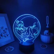 Luminária 3d lâmpada anime sailor moon manga figura led rgb luzes da noite presente legal para o amigo lava lâmpada quarto mesa de cabeceira decoração