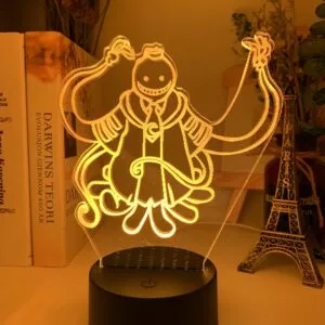 luminaria anime assassination classroom korosensei figura crianca luz da noite para Luminária One Piece 3d luz da noite macaco d luffy figura usb alimentado por bateria nightlight para crianças criança quarto decoração led night light uma peça presente