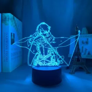 luminaria anime attack on titan 3d lampada levi ackerman luz para decoracao do Luminária InuYasha anime kirara figura led noite lâmpada para decoração do quarto led sensor de toque colorido 3d noite luz original anime inuyasha presente