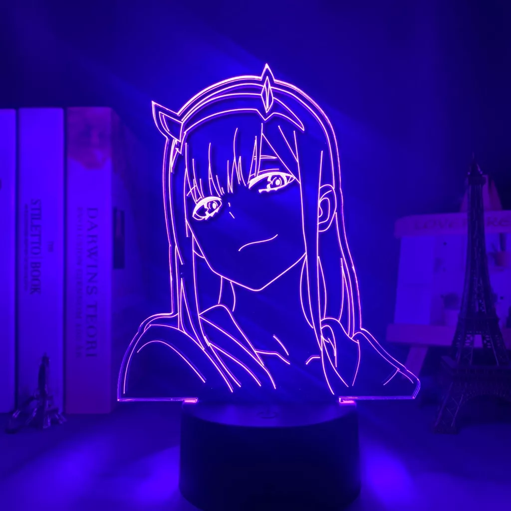 luminaria anime darling in the franxx 3d lampada zero dois figura nightlight Luminária Anime haikyuu! Luz conduzida da noite tobio kageyama lâmpada para decoração do quarto nightlight crianças criança presente de aniversário haikyuu luz kageyama