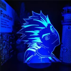 luminaria anime haikyuu bokuto 3d led anime lampada nightlights mudando a cor Grampos de cabelo de pérolas, grampos de cabelo em forma de folha de metal, utensílios para estilizar cabelo, 1 peça