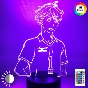 luminaria anime haikyuu hinata shoyo kageyama tobio figura acrilico led night light Luminária One Piece Anime Monkey d luffy figura, crianças, luz noturna, led, mudando de cor, atmosfera, para crianças, quarto, decoração de cabeceira, mesa lâmpada de luz