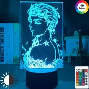 luminaria anime jojos bizarre adventure arte gadget led night light sensor de toque Luminária Tengen toppa gurren lagann kamina led night light para decoração do quarto colorido nightlight anime presente 3d lâmpada kamina gurren lagann